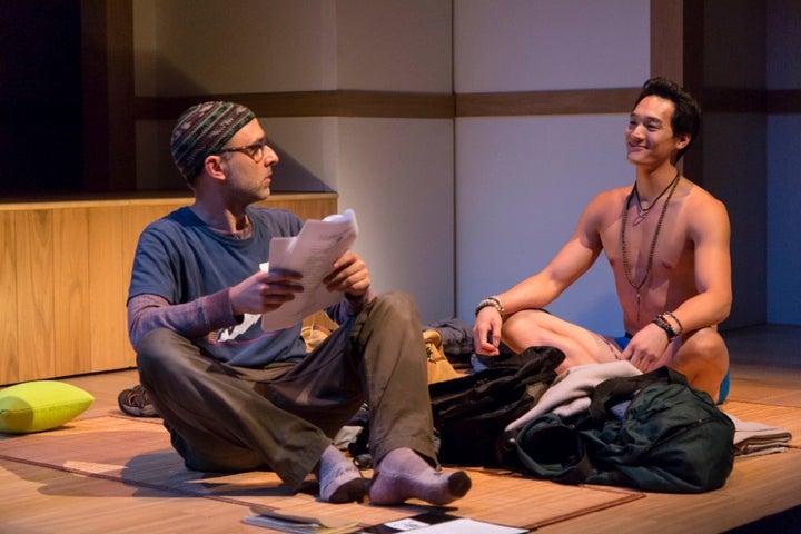 Ned (Ben Beckley) and Rodney (Edward Chin-Lyn) get acquainted in a scene from Small Mouth Sounds