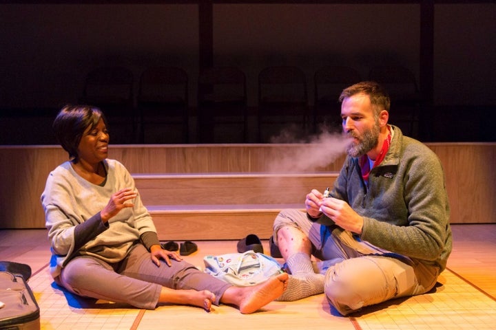 <p>Judy (Cherene Snow) and Jan (Connor Barrett) get stoned in a scene from <strong><em>Small Mouth Sounds</em></strong> </p>