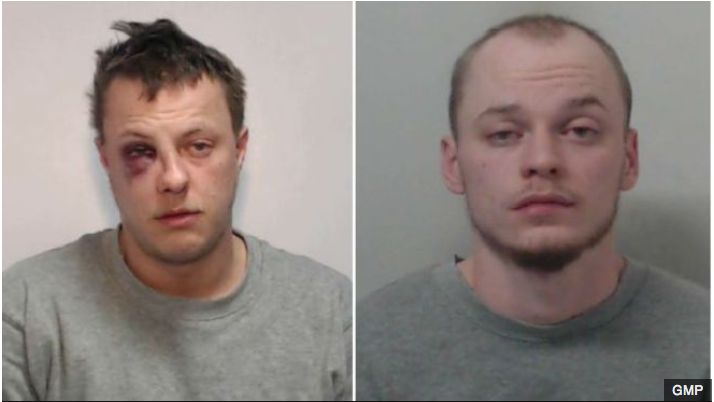 Burglar Ryan Gibbons (left) was sentenced to at least 27 years in prison for the murder of Mike Samwell, while Raymond Davies (right), received eight for manslaughter