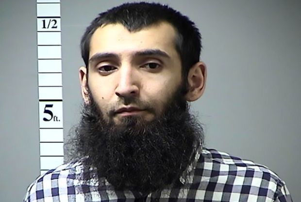 Sayfullo Habibullaevic Saipov is in police custody in New York City. The photo above was provided by the St Charles County Department of Corrections in Missouri
