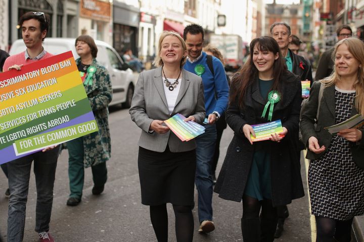Greens deputy leader Amelia Womack (right) with former party leader Natalie Bennett.