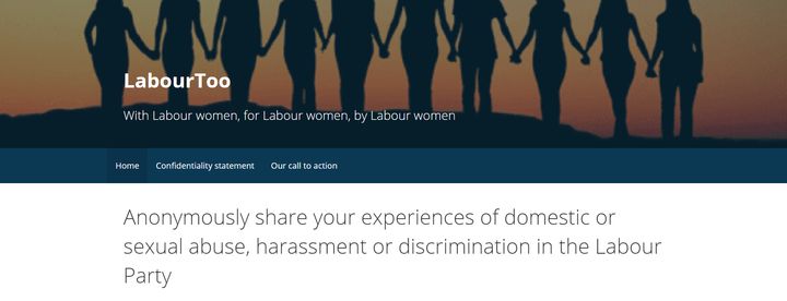 The LabourToo website is collating anonymous experiences of sexual harasssment