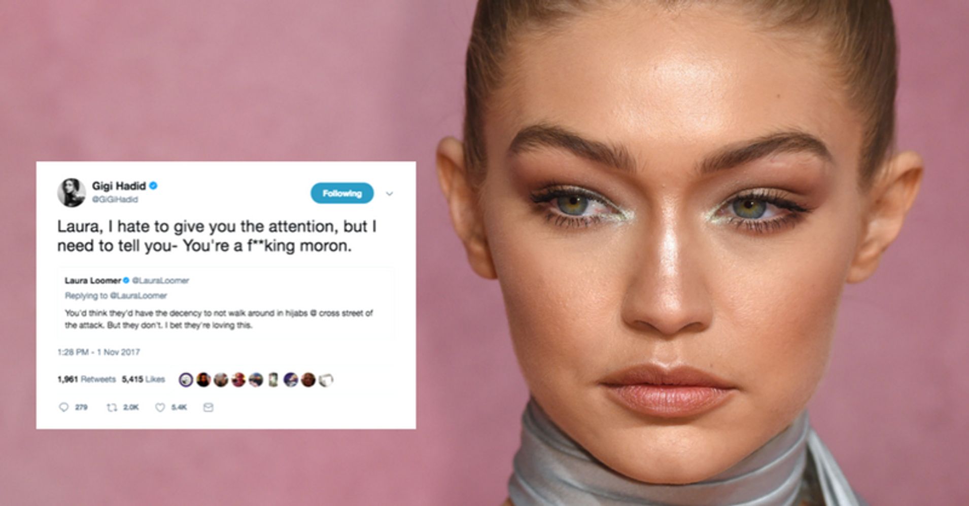 Gigi Hadid Calls Out Islamophobic Twitter User After NYC Attack | HuffPost