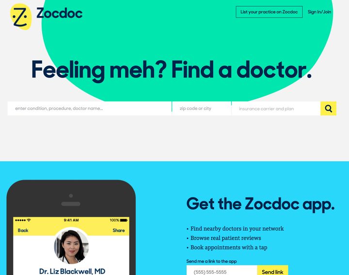 Over 6 million patients use Zocdoc today each month!