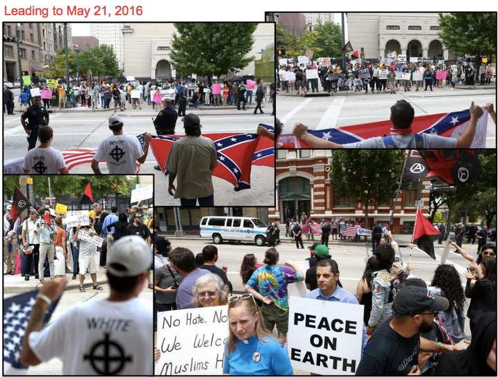 Pro- and anti-Muslim rallies found themselves squaring off in Houston after events were orchestrated by Russian trolls.