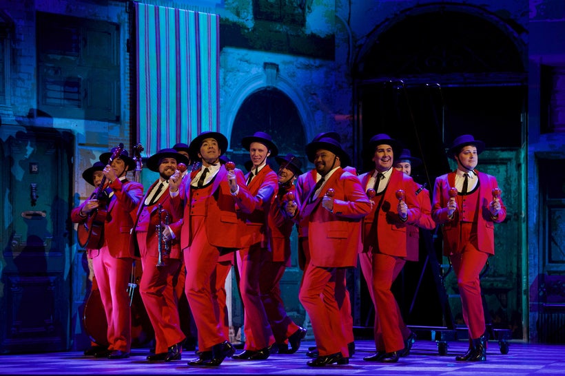 Members of The Seattle Opera Chorus in The Barber of Seville, courtesy Seattle Opera