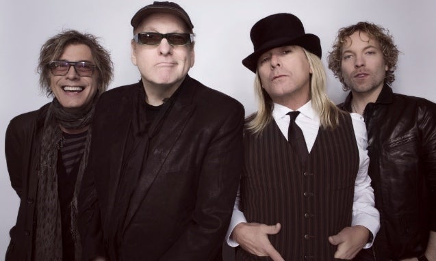 Cheap Trick (l-r): Tom Petersson, Rick Nielsen, Robin Zander, and Daxx Nielsen.