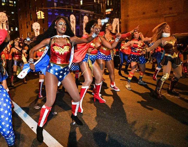 Halloween revelers attend the 44th Annual Village Halloween Parade on Tuesday.