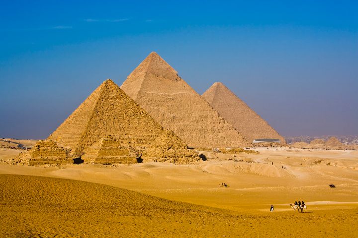 The Great Pyramid soars to a height of 479 feet