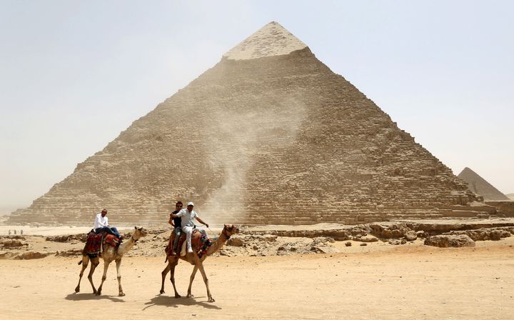 Researchers examining the Great Pyramid of Giza say they have found a 100-foot-long cavity inside. 