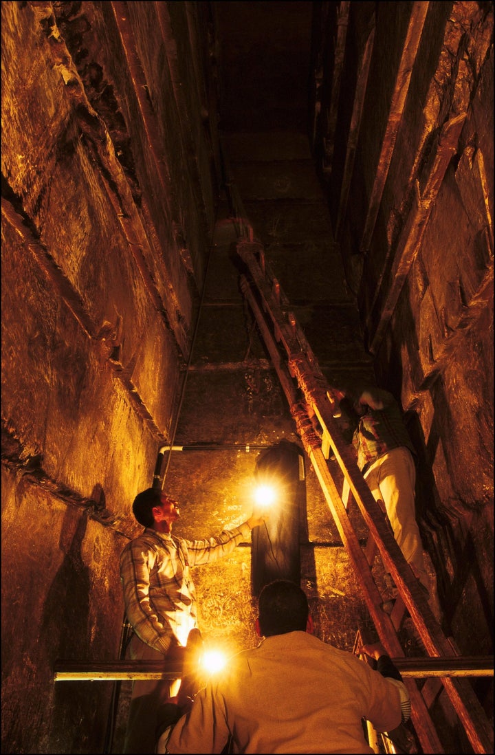 A view inside of the pyramid's Grand Gallery is seen in a photo taken in 2005.