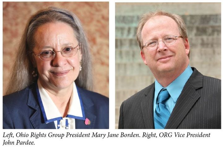 Mary Jane Borden and John Pardee of the Ohio Rights Group