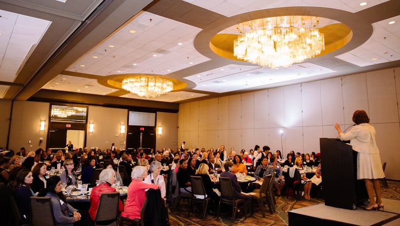Maxine Waters presenting at Bonnie Watson-Coleman’s 2017 Women’s Power Luncheon