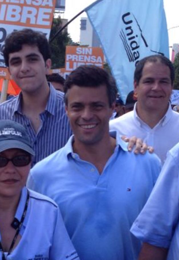 A young Jorge with Leopoldo Lopez, the opposition politician turned famed political prisoner in Venezuela.