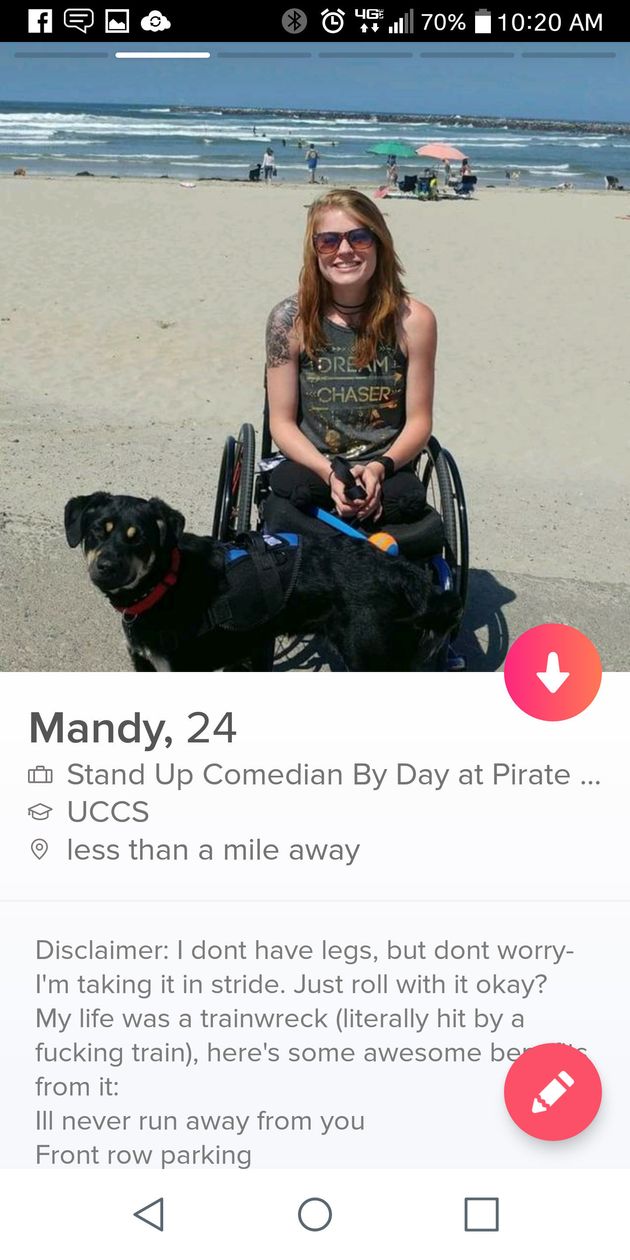 Double Amputee S Hilarious Tinder Bio Is Pure Genius