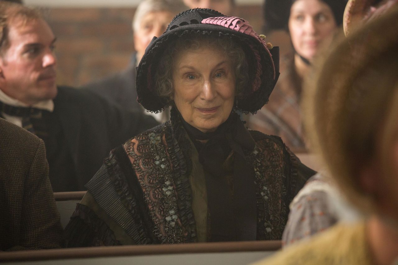 Margaret Atwood in a cameo appearance in "Alias Grace."