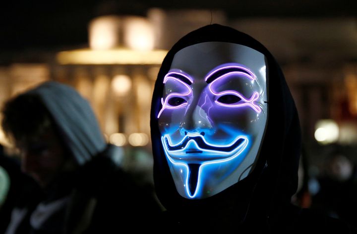 Guy Fawkes masks have been worn during the march since 2012 