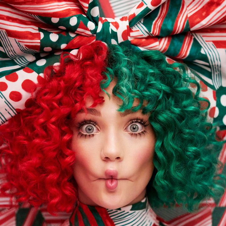 Frequent Sia collaborator Maddie Ziegler appears on the cover of Sia's holiday album,
