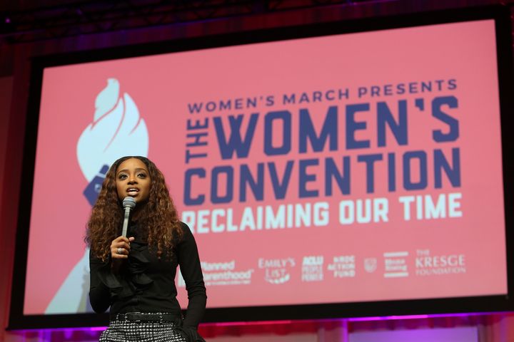 Tamika Mallory speaks at The Women's Convention. 