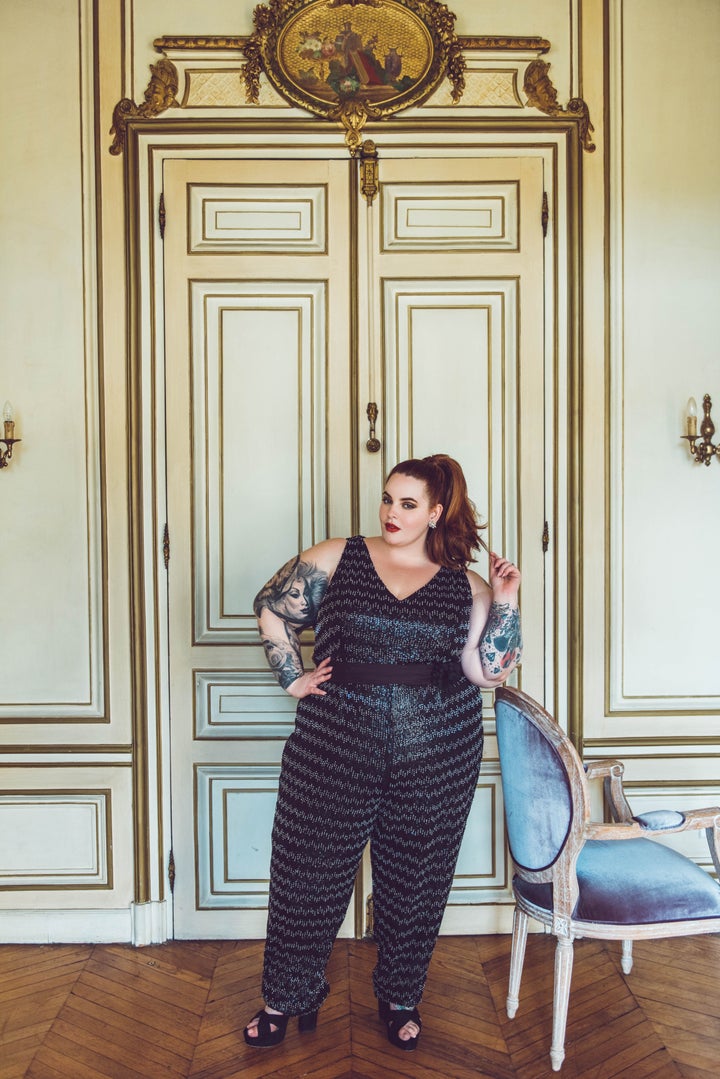 <a href="http://www.eloquii.com/noir-bijoux-jumpsuit/1325667.html?cgid=noir&start=7&dwvar_1325667_colorCode=100" target="_blank">Noir Bijoux jumpsuit</a>, $299.90