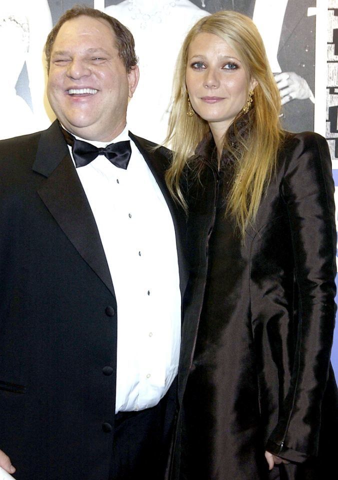 Gwyneth Paltrow with Harvey Weinstein at the 50th Anniversary Gala of the National Film Theatre in London in 2002.