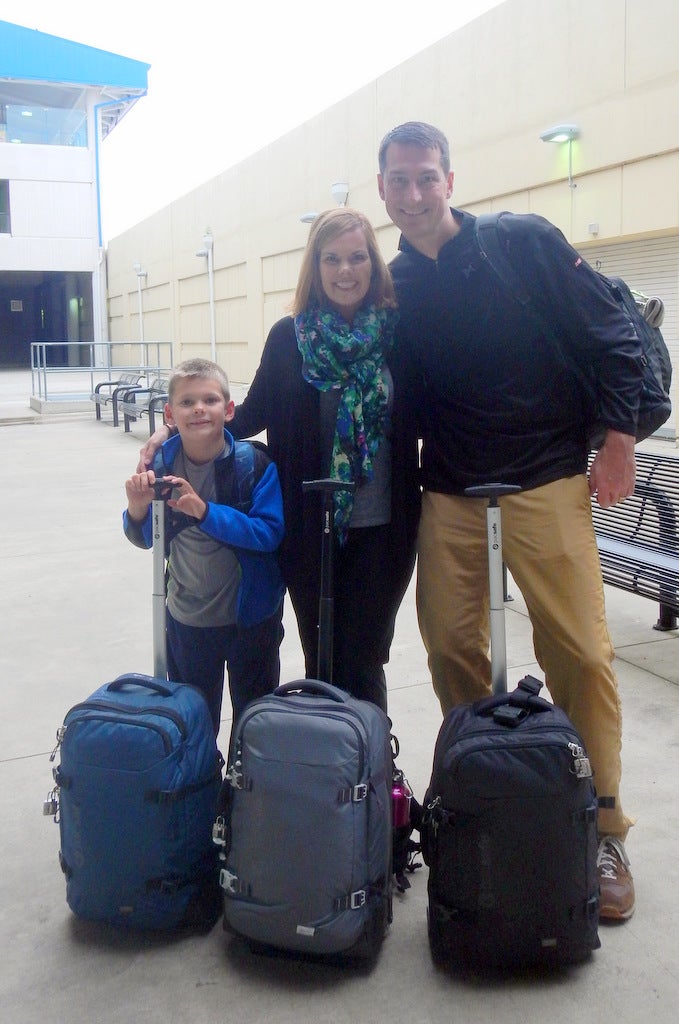 <p>Our Pacsafe suitcases were the perfect size for our journey.</p>