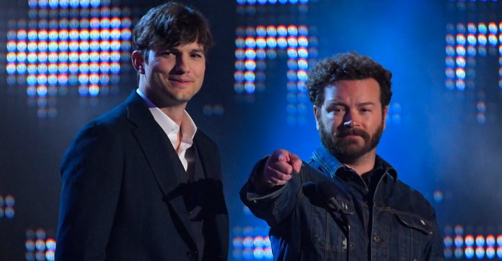 Actors Ashton Kutcher, left, and Danny Masterson have been working on Part 5 of Netflix's "The Ranch." The co-stars are shown here presenting Collaborative Video of the Year awards in Nashville in July.