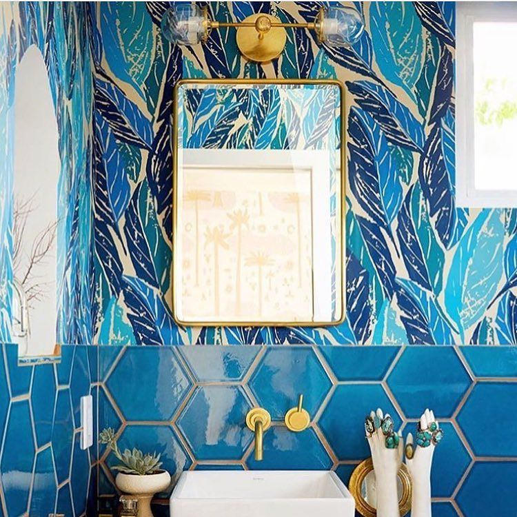 Classic bathroom tile wallpaper  TenStickers