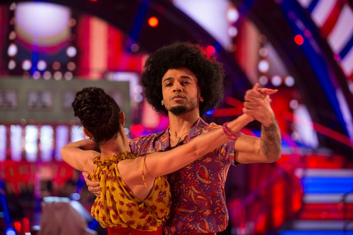 Aston and Janette during their last dance of the series