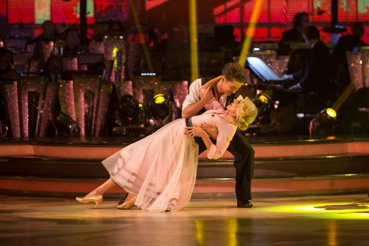 Mollie King and AJ Pritchard during their routine last weekend