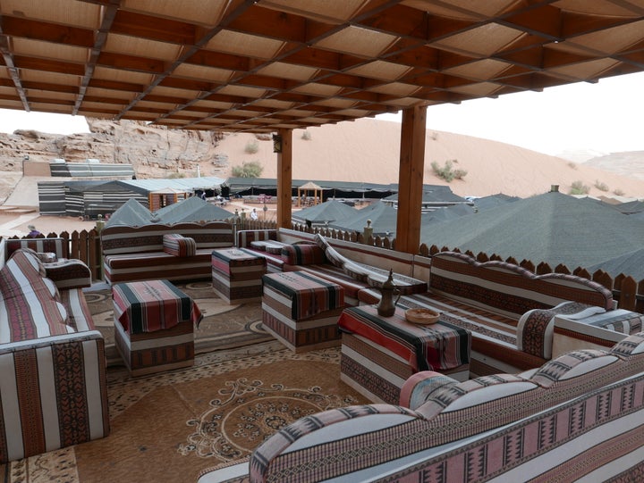 Canvas oasis—Tent camps are common around Wadi Rum, with traditional food and comfortable lodgings.