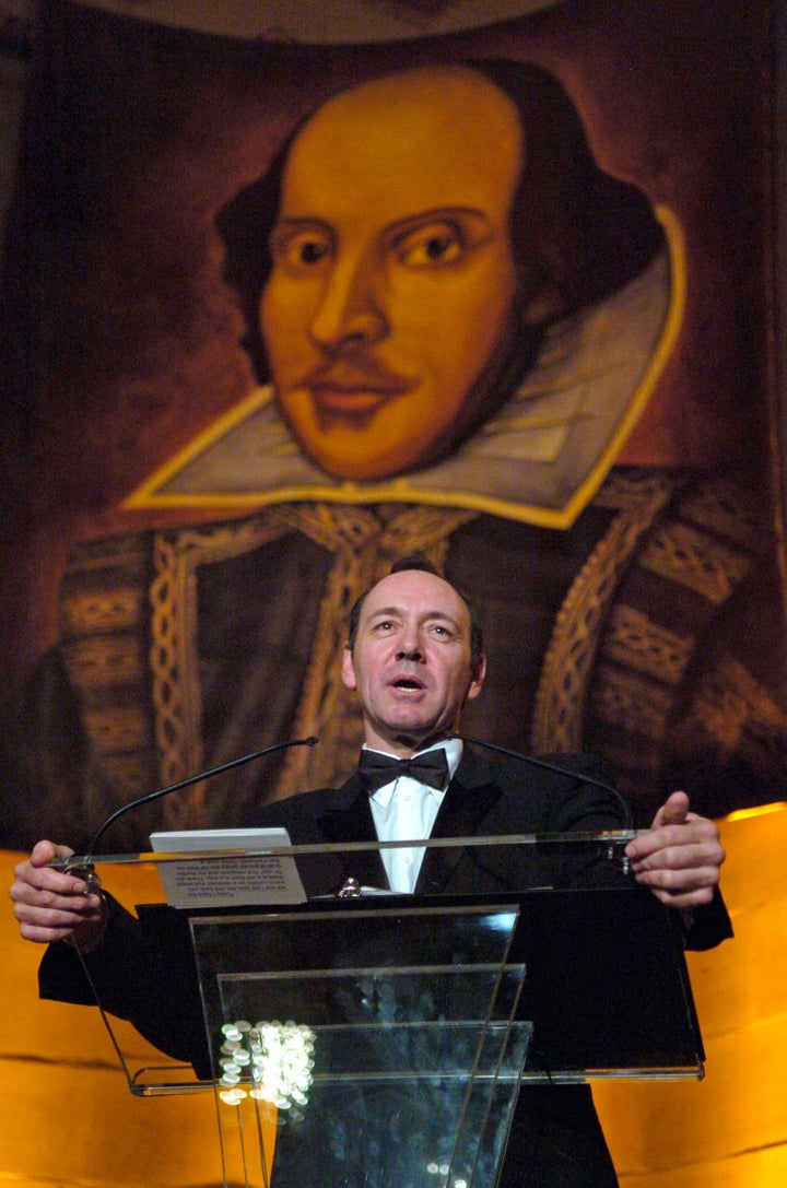 Kevin Spacey was practicing lines with Richard Dreyfuss and his son, Harry, for a play at London's Old Vic Theatre, wher