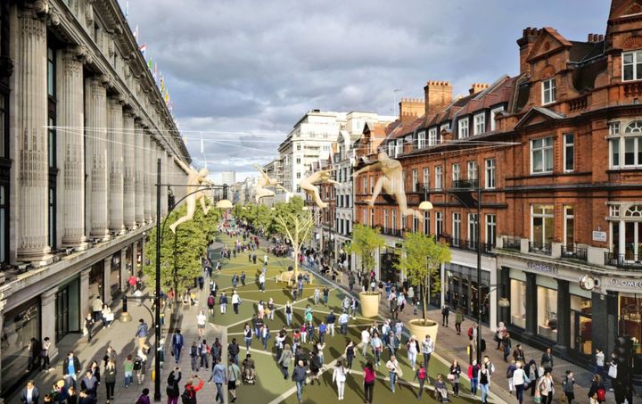 Large parts of London's Oxford Street could be pedestrianised by 2018