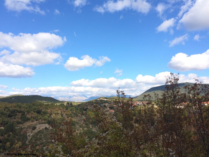 <p>A view from the Menalon Trail hike near the village of Nymphasia, Greece.</p>