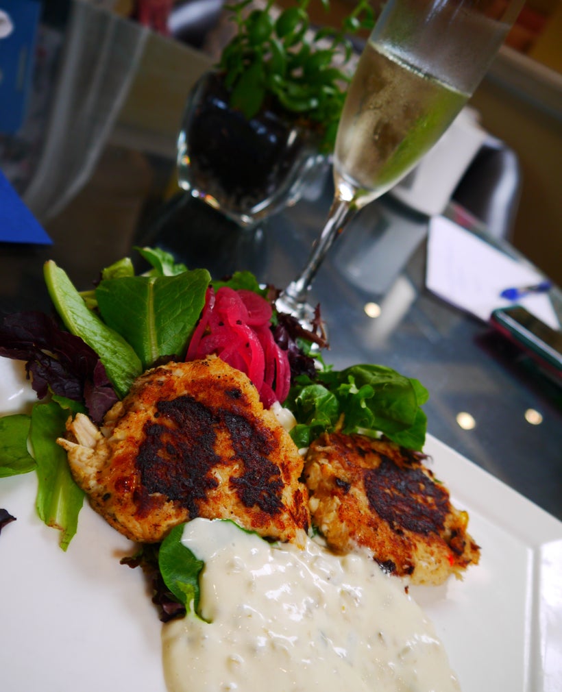 Crab cakes via the King an Prince Resort Restaurant ECHO