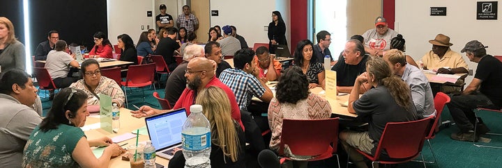 The Los Angeles County Office of Cannabis Management holds a Community Listening Session at the Lennox Library on July 22, 2017.