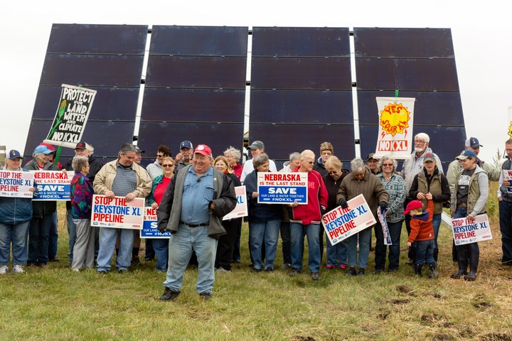 <p>On September 16th, Bold Nebraska and Pipeline Fighters installed solar panels in the path of the proposed Keystone XL pipeline, on Diana and "Stix" Steskal's Prairierose Farm near Atkinson, NE.</p>