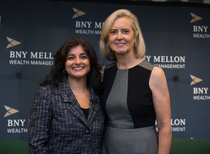 <p>Seema Hingorani with Vicary Graham, President – New England of BNY Mellon Wealth Management </p>