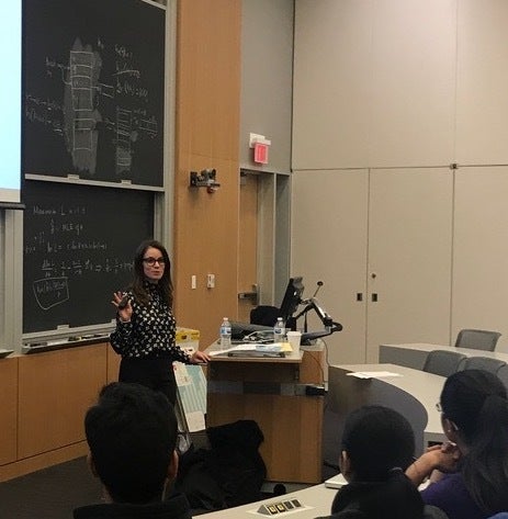 Me teaching in Dr. Gail Berger’s class on Organizational Behavior.