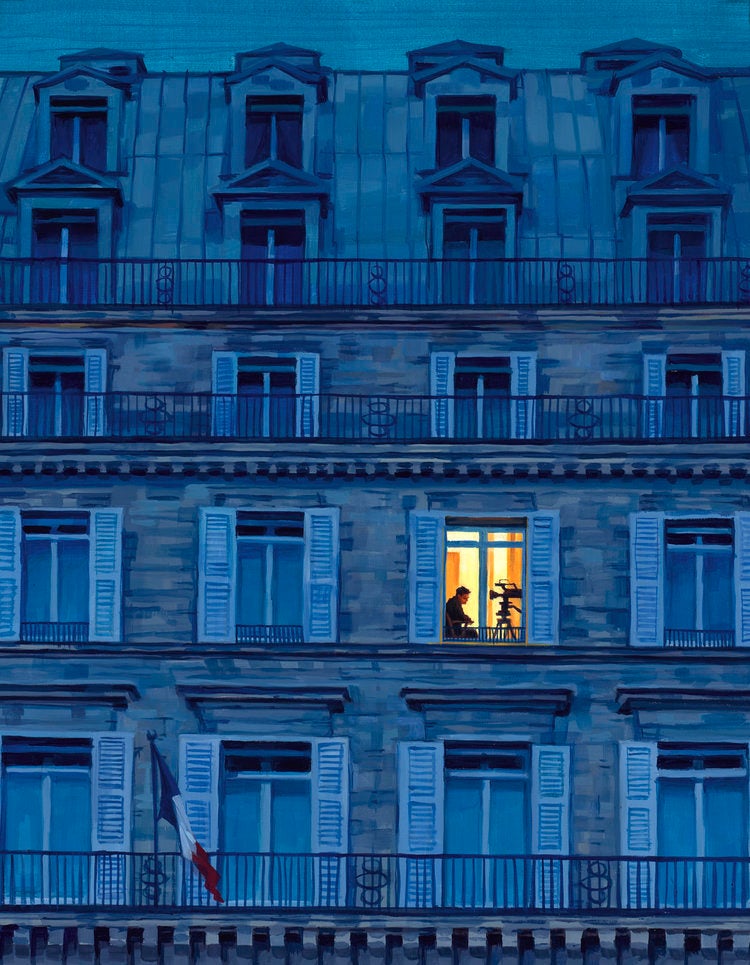 Seth Armstrong: Junket In the City Of Lights. Commissioned to accompany a short story by Tom Hanks.