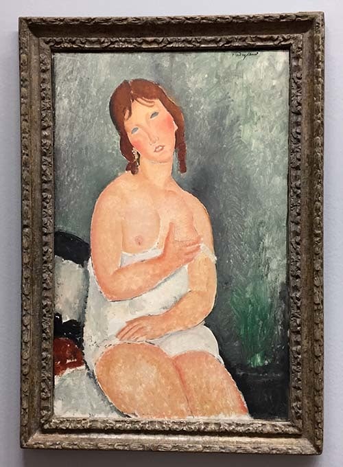 Amedeo Modigliani's Young woman in a shirt (Abu-Fadil)