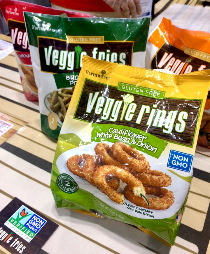 <p>Gluten Free Cauliflower Onion Rings from Farmwise</p>