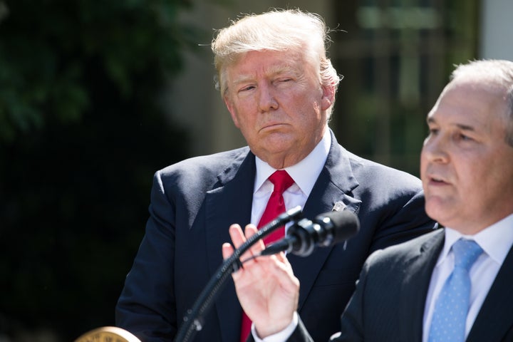 Scott Pruitt, EPA administrator, spoke after President Trump made the statement that the United States is withdrawing from the Paris climate accord, in the Rose Garden of the White House, on June 1.