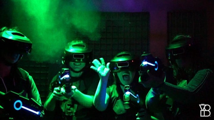 <p><em>Friends on their way into The Void. You won't be doing this at home anytime soon.</em></p>