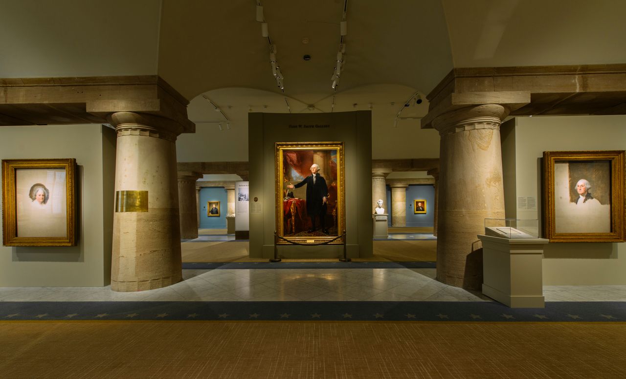 The existing halls of the National Portrait Gallery's presidential wing.