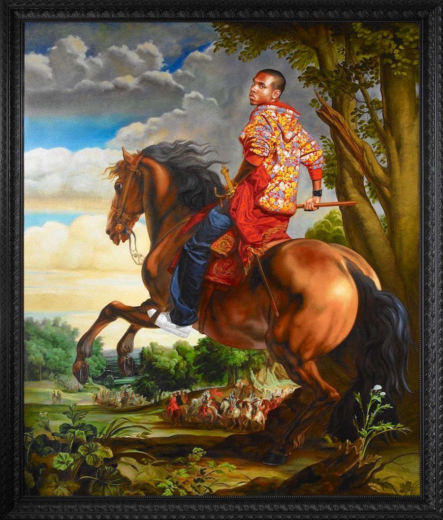 Kehinde Wiley, "Duc d'Arenberg," 2011, oil on linen