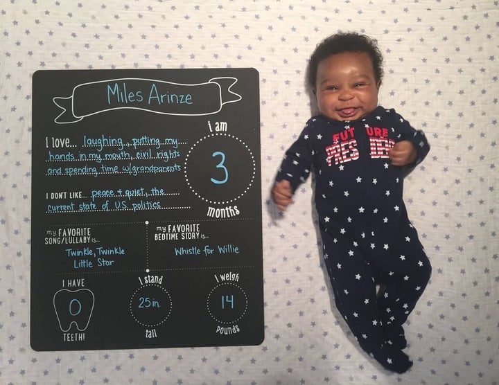 Miles Arinze at 3 months old.