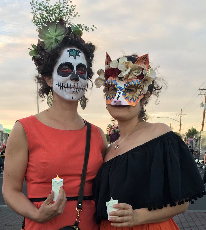 <p>Friends in the All Souls Procession</p>