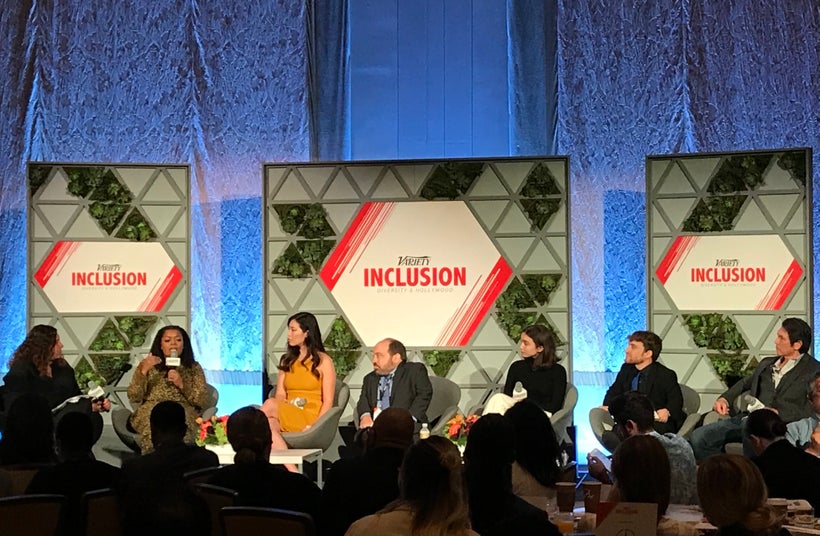 Variety Inclusion Summit panel: Malina Saval, Yvette Nicole Brown, Cindy Chu, Danny Woodburn, Rowan Blanchard, Nic Novicki, L