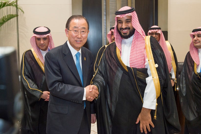 Secretary-General Ban Ki-moon meets with Mohammed bin Salman, then Deputy Crown Prince and Minister of Defense of Saudi Arab
